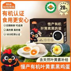 好念头 有机可生食叶黄素黑鸡蛋 20枚