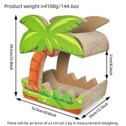 华元宠具 蘑菇猫抓板耐磨不掉屑超大号猫窝一体四季通用立式双层防猫抓沙发