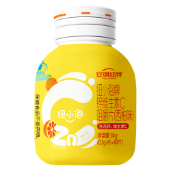安琪纽特 纽小泡维生素C补充锌VC咀嚼片48片/瓶（西柚味）