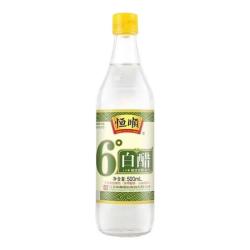 恒顺 6度白醋500ml瓶装镇江酿造食醋家用炒菜凉拌腌制调料醋 6度500ml    一瓶