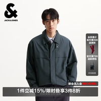 杰克琼斯 杰克·琼斯（JACK&JONES）男装春季夹克新款纯色宽松衬衫领长袖外套上衣225321085 E42深石板灰 XL （185）
