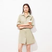 VERO MODA 纯棉 A字 衬衫连衣裙
