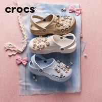 crocs 贝雅洞洞鞋 卵石色 37/38 女士凉鞋