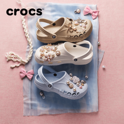 crocs 贝雅洞洞鞋 卵石色 37/38 女士凉鞋