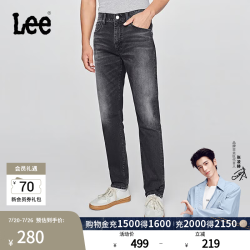 Lee A08791 舒适中腰锥形 深灰色 33码 男士牛仔裤