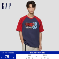 Gap 866068 Logo印花 深蓝色 M(170/92A) 短袖T恤