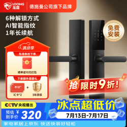 龙霆 T3 指纹密码执手款 智能门锁
