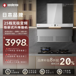 赛斯黛玛 赛斯德玛7字型抽油烟机家用厨房吸烟机变频脱排不锈钢大吸力升降式侧吸油烟分离一级能效静音免洗