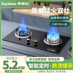 荣事达 家用燃气灶猛火双灶液化气天然气台式猛火灶家用
