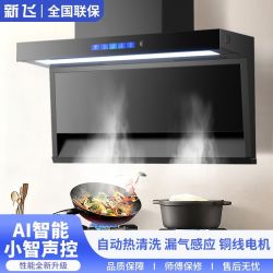 新飞 家用大吸力吸烟机顶侧双吸抽油烟机厨房自动清洗烟机