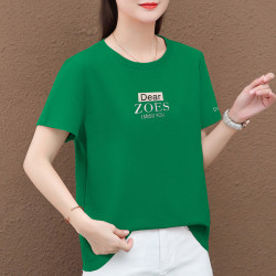 凉感透气遮肉上衣女夏季圆领短袖2026新款百搭妈妈装宽松T恤女士