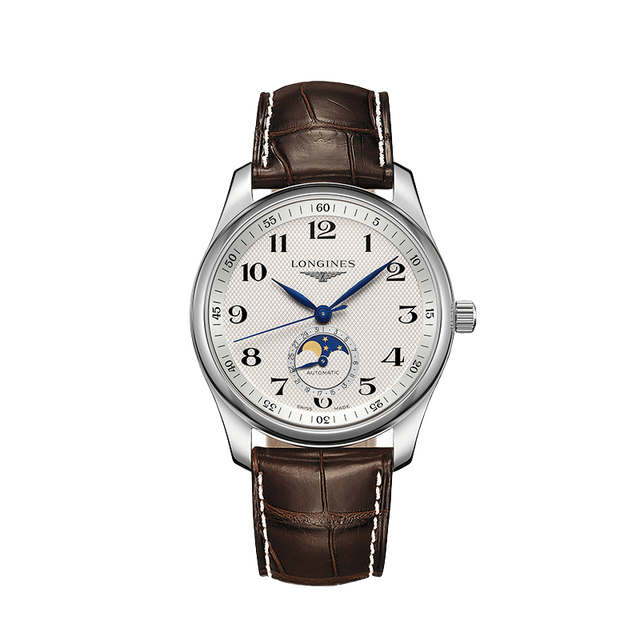 LONGINES 【准新品】【男神同款】瑞士手表 名匠系列月相腕表 鳄鱼皮表带 男士机械表L29094783