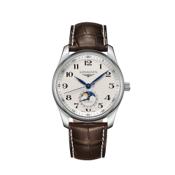 LONGINES 【准新品】【男神同款】瑞士手表 名匠系列月相腕表 鳄鱼皮表带 男士机械表L29094783