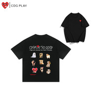 CDG PLAY 小狗男装印花圆领潮流短袖女夏季新款百搭潮T恤休闲纯棉