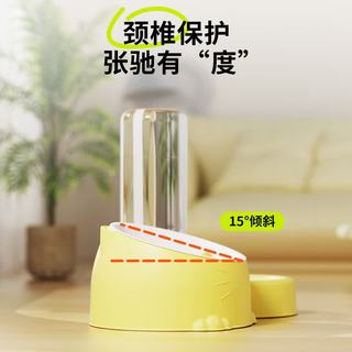 瓜洲牧 莫拉蒂粉色 不锈钢双碗 喂食饮水一体 宠物食具
