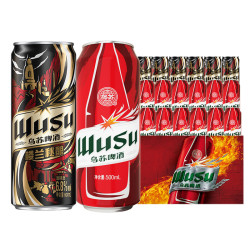 乌苏啤酒 500ml*18罐（红12罐+楼兰6罐）