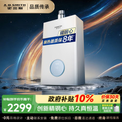 A.O.SMITH 佳尼特燃气热水器13升/16升新品 精控恒温 小体积 持久恒温耐用