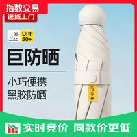 五折伞小巧迷你晴雨伞六骨折叠两用胶囊伞女生防晒防外线紫口袋伞 梧桐米
