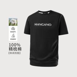 MANGANO 26春夏时尚前胸刺绣透气圆领男士短袖t恤