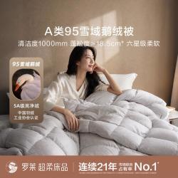 罗莱生活 罗莱 95白鹅绒羽绒被芯冬被四季通用被子保暖秋冬季家用