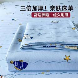 瑞眠国际 老粗布床单单件亲肤四季通用加厚双人家用单人宿舍被单床上用品