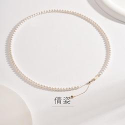 京润珍珠 京润 倩姿 18K金淡水珍珠项链 圆形小米珠