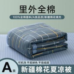 红豆家纺 新疆棉花夏凉被空调被里外全棉被芯纯棉家用单双人薄被子可机洗