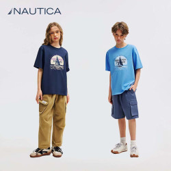 NAUTICA 美式儿童SKIN丝光棉短袖T恤 多色可选