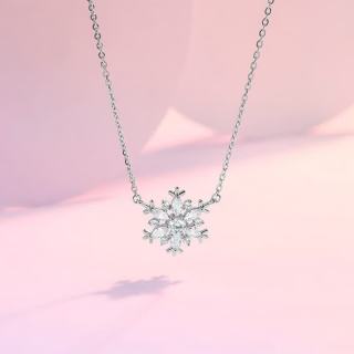 周六福 S925银饰项链 梦幻雪花