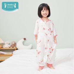 ibaby 双层纱布睡袋   双层纱布防叮咬-岭南佳荔-七分袖（室温28-32℃）