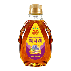 贺萬家 古法小榨胡麻油 460ml 食用油