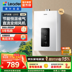 Leader 海尔家用恒温水气双调ECO节能省气直流变频高抗风 16L 节能天然气款