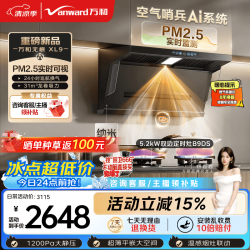 万和 顶侧双吸抽排31风量大吸力5.2KW燃气灶具XL9+B9DS(天然气)