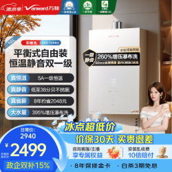 万和 平衡式燃气热水器V9G16升可装浴室内主动防CO中毒一级节能增压 16L