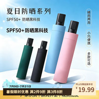 超兴雨伞手动折叠加粗加固晴雨两用伞女学生韩版防晒遮阳太阳伞 手动反向伞-黑色 黑胶