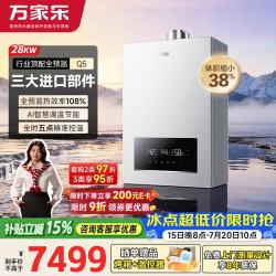 万家乐 全预混燃气壁挂炉一级能效冷凝采暖热水两用壁挂炉锅炉地暖天然气LL1GBQ28-28Q5