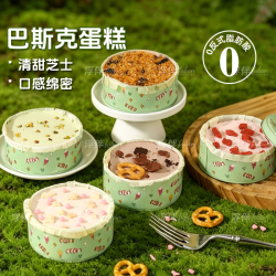 浮伴 巴斯克芝士蛋糕奶酪盒子小蛋糕甜品网红乳酪糕点动物奶油罐罐蛋糕 5种口味巴斯克（性价比Top）