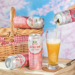 燕京啤酒 桃花版原浆白啤 500ml*12听
