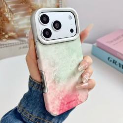 捷威丘 渐变晕染电镀大孔适用苹果17手机壳iPhone17promax日韩ins风16plus