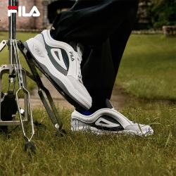 FILA 官方男鞋MIX 2复古板鞋舞动鞋面包鞋百搭休闲鞋运动鞋男 铁灰/微白-IW 39