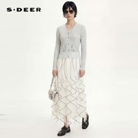 S.DEER 女装 荷叶边不规则裙 S262Z1115