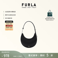 FURLA 【迷你牛皮】DELIZIA系列女士单肩包 黑色