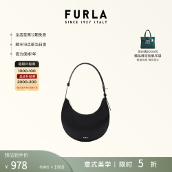 FURLA DELIZIA系列 牛皮迷你单肩包 黑色