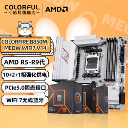 七彩虹 X870/B850M主板搭 AMD锐龙CPU R7 9800X3D/R7 7800X3D/R5 9600X/9700X  AMD主板CPU套装 B850M-MEOW WIFI7 橘影橙 R7 9800X3D（散片）