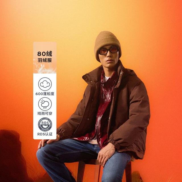 Levi's 【轻薄防寒】灰鸭绒男士羽绒服 棕色