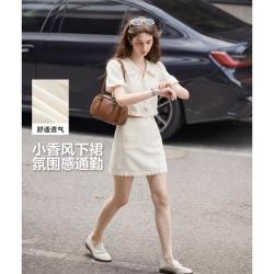 唐狮 小香风娃娃领 女士套装
