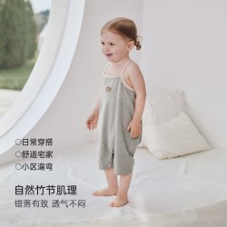 巴厘小猪 女宝宝吊带连体衣夏季背心哈衣幼儿夏款婴儿衣服