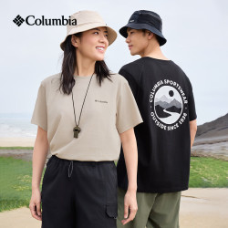 Columbia AE1387 透气圆领短袖T恤 黑色 L