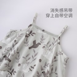 巴厘小猪 婴儿吊带包屁衣夏季小月龄公主装外出服薄款无袖连体衣女宝宝衣服