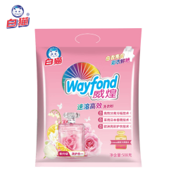 白猫 威煌速溶高效洗衣粉508g*1袋 去渍抗污亮彩护衣 易溶易漂